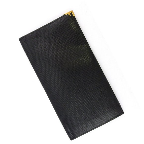 Salvatore Ferragamo length wallet Lizard tone type Auth used L3379 - Picture 1 of 8